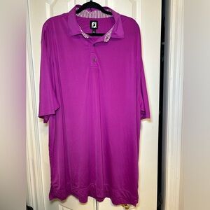 FootJoy FJ - Men’s Sporty Athletic Basic Vibrant Purple Golf Polo in Size XL